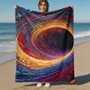 1PC Vortex SwirlOutdoor Flannel Blanket - Soft Plush Decor for Picnics, camping, Bedroom, Playroom, Office, or Lunch Break 1283A