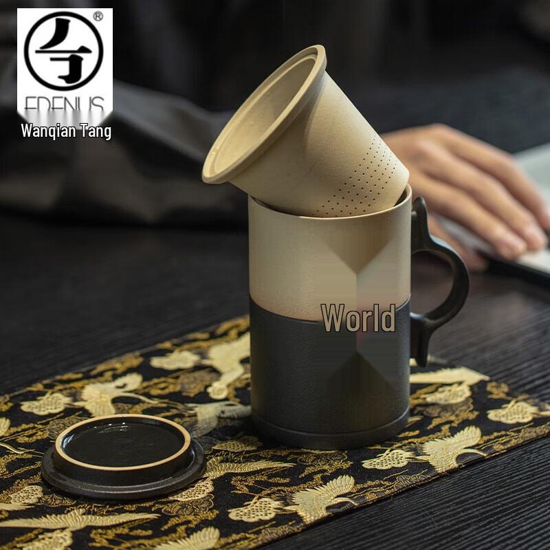 Edenus Ceramic Teacup - Hand Grasping The World Matte Glaze