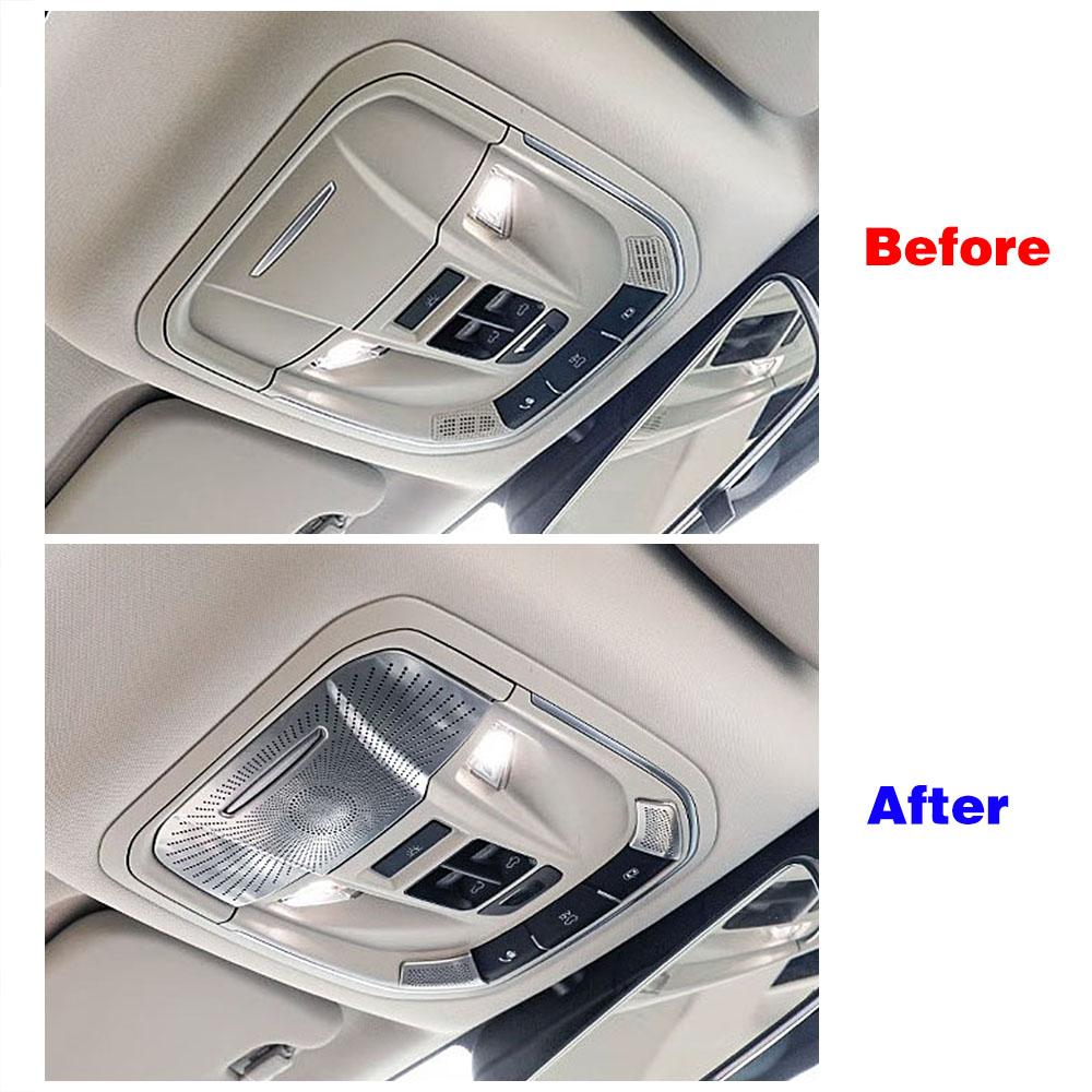 For GWM Tank 300 2024 2024 Reading Light Speaker Audio Loudspeaker Cover Trim Interior Accessories Black Stainless Steel Cap