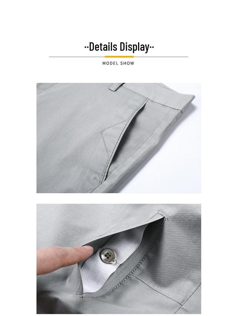 Men's Plus Size Cotton Casual Pants - Spring/Autumn 2025, Loose Straight Leg with Winter Velvet Lining
