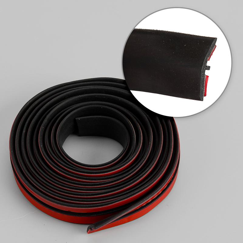 2m Car Windshield Roof Window Seal Weather Strip Noise Ulation T-Shape Moulding Trim Black