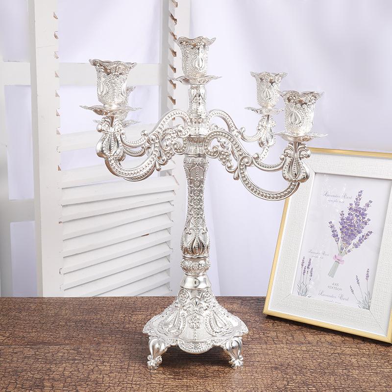1/3/5-Candle Metal Candelabra Tall Candlestick Candle Holders for Home Decor Wedding Christmas Church Halloween Party