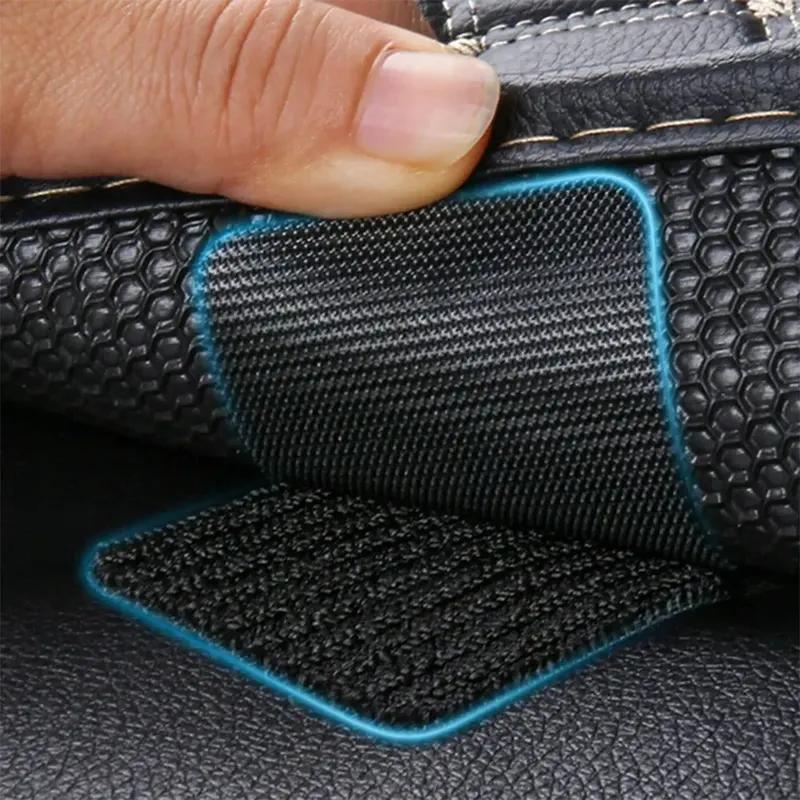 5/10pairs carpet mat fixing stickers universal car foot pad invisible non slip tape nylon magic tape auto traceless adhesive