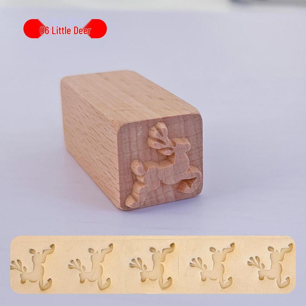 16-Piece Handcrafted Solid Wood Stamps for Clay Sculpting and Cartoon Mooncake Textures