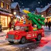 Christmas Red Cart Building Blocks Educational Toy for Children