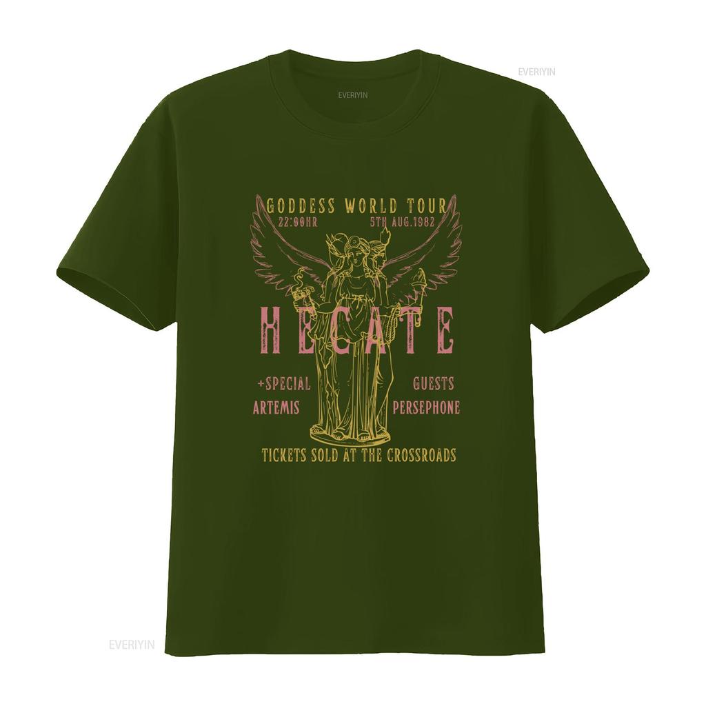 Hecate Distressed Band T Shirt Greek Mythology Triple Goddess World Tour 1982 S 4XL vintage Washed designer clothes Soft homme