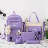 5 Pcs Backpack for Girls Teenager Travel School Backpacks Boys Children Rucksack Casual School Bags Backpack Cute Multipocket Book Bag
