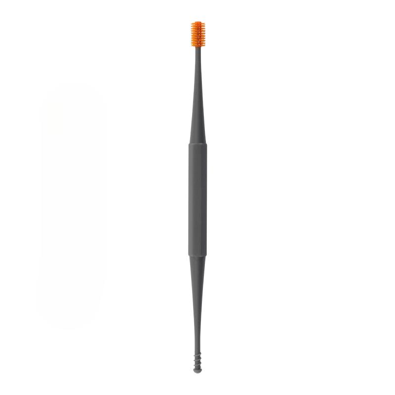 Pulisci orecchie in silicone morbido, pulisci orecchie a doppia estremità, cucchiaio per cerume, strumento per la pulizia delle orecchie a spirale, curette a spirale