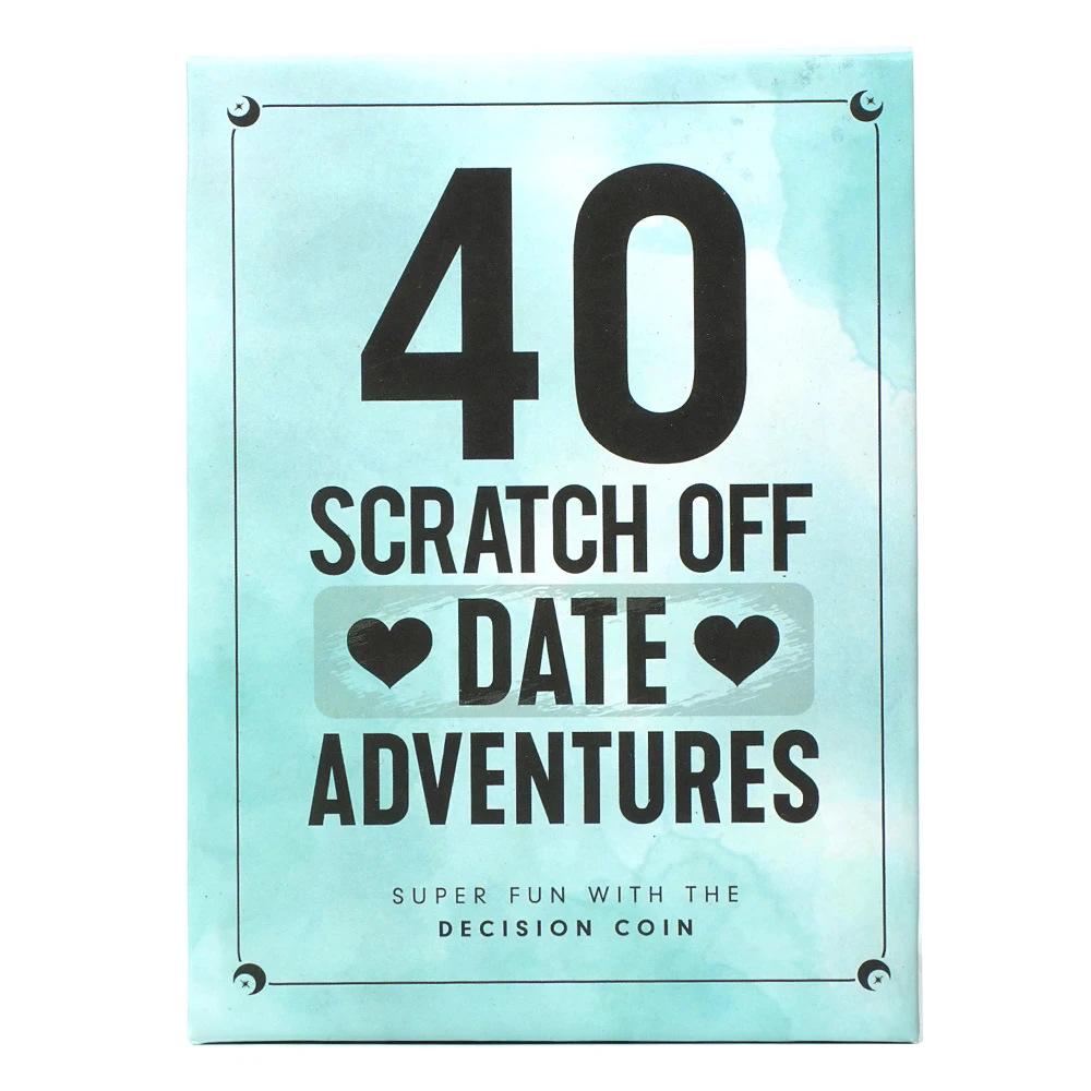 Adult Scratch-off Adventure Dating Card Game: 40 Interactive Board Game Cards for Couples Party