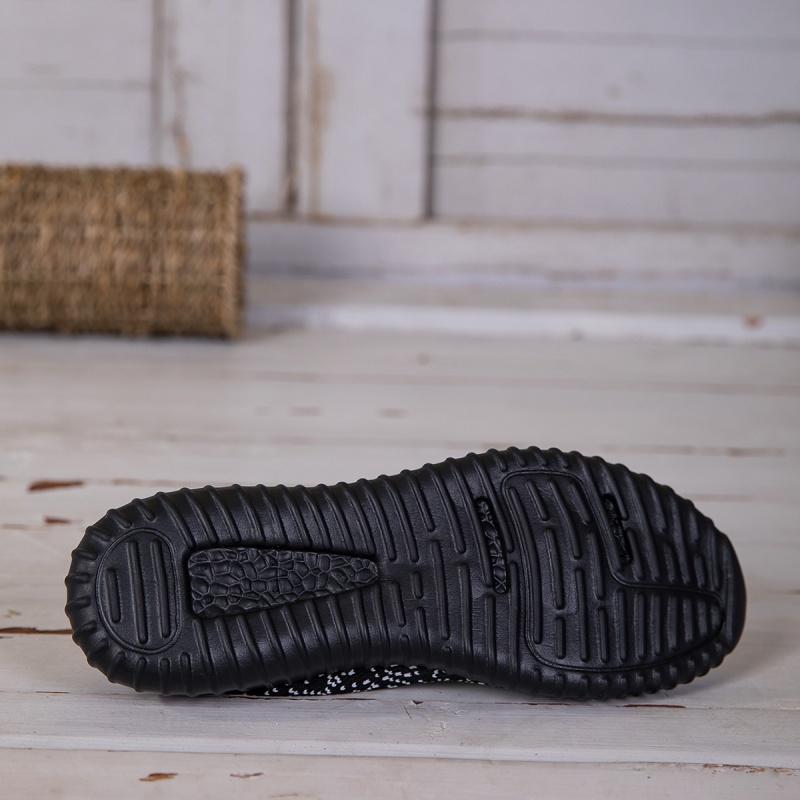 Women Knitted Flats Light Breathable Walking Shoes Comfortable Loafers Ladies Elastic Casual Sports Shoes Mesh Jogging Shoes