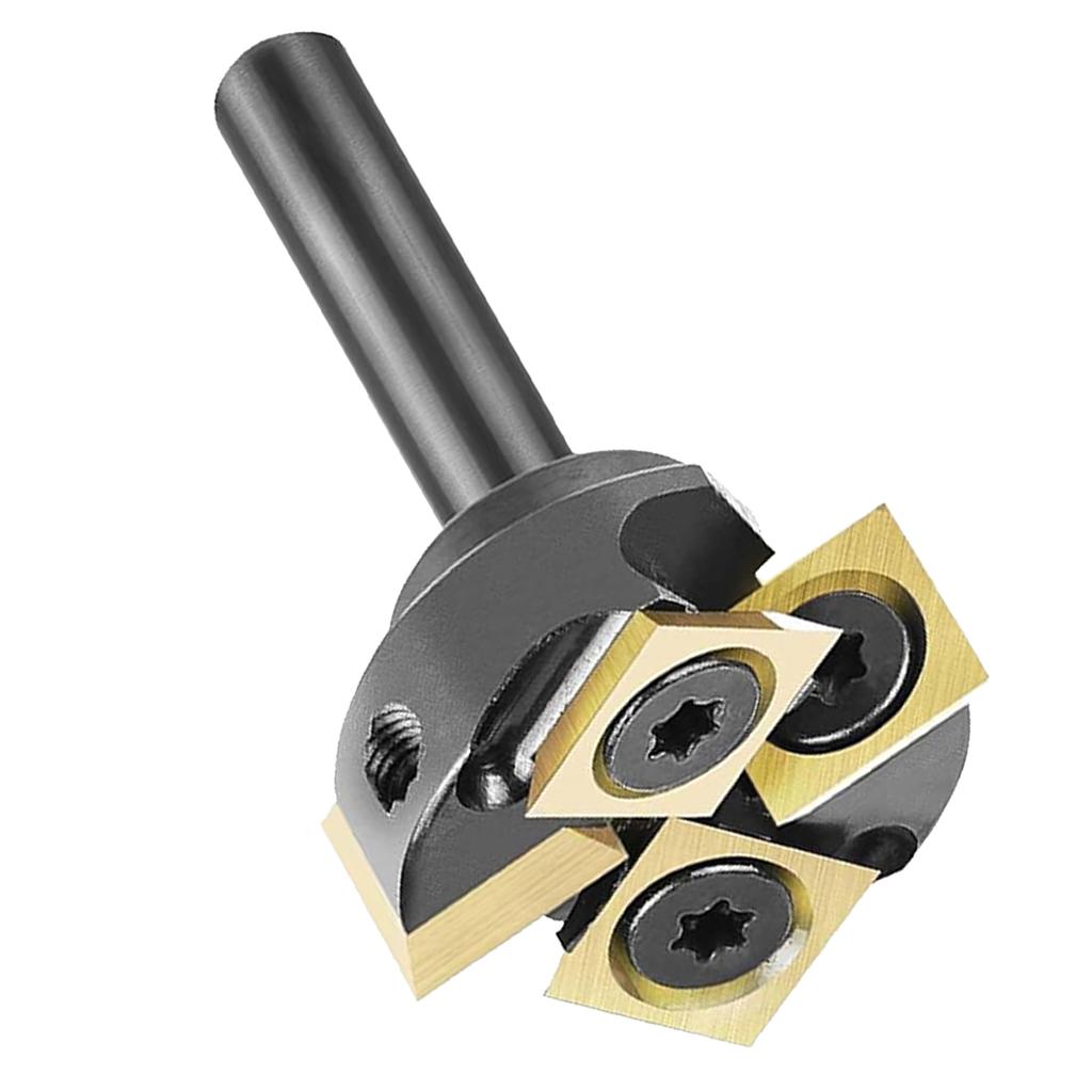 Frez do wyrównywania płyt 1/4 cala trzpień 1 cal średnica cięcia powłoka ATS 2+2 ostrza wkładki węglikowe CNC frezowanie powierzchni stołu roboczego