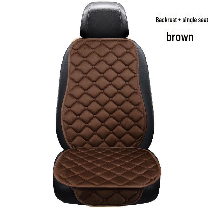 Cozy Winter Car Seat Cushion Set: Crystal Velvet, Non-Slip, Warm & Multi-Piece