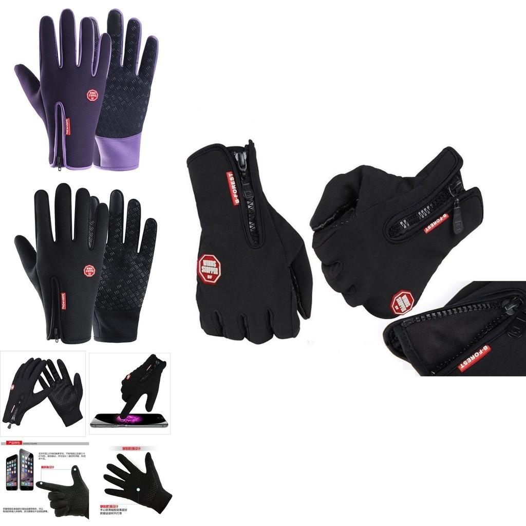 Stylish Black Touch Screen Winter Gloves Featuring Waterproof And Windproof Design
