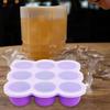 Ice Cube Mold Tray Food-Grade Silicone Ice Maker with Lid 9 Holes Easy Release Infant Food Food Container