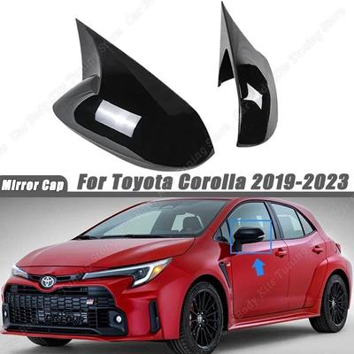 For Toyota Corolla      Gloss Black Side Rearview Mirror Cover Cap Exterior Trim Body Kits Car Accessories