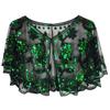 Sparkling Short Scarf Shawl With Glittering Sequined For Women And Girl Beach Event Evening Party Dressingup Accessory