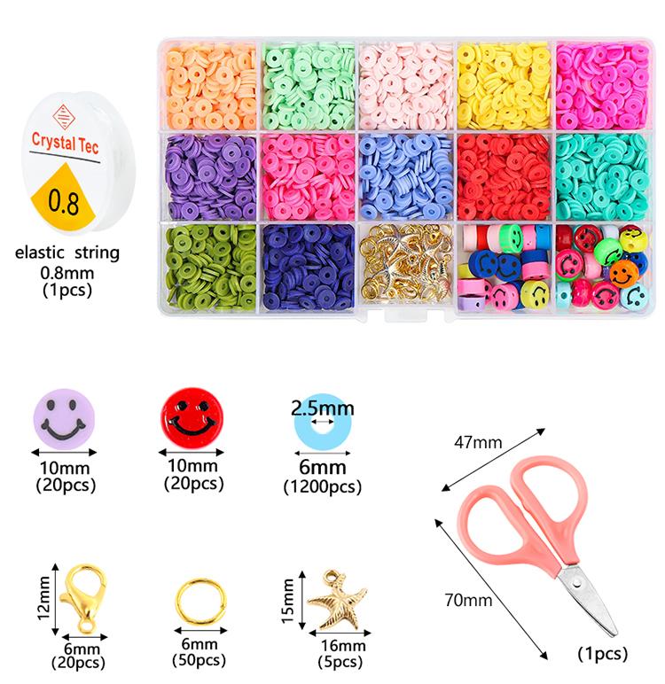 Polymer Clay Beads Box for Jewelry Making Accessories DIY Earring Bracelets Necklace Craft Jewelry Kits For Children Gift
