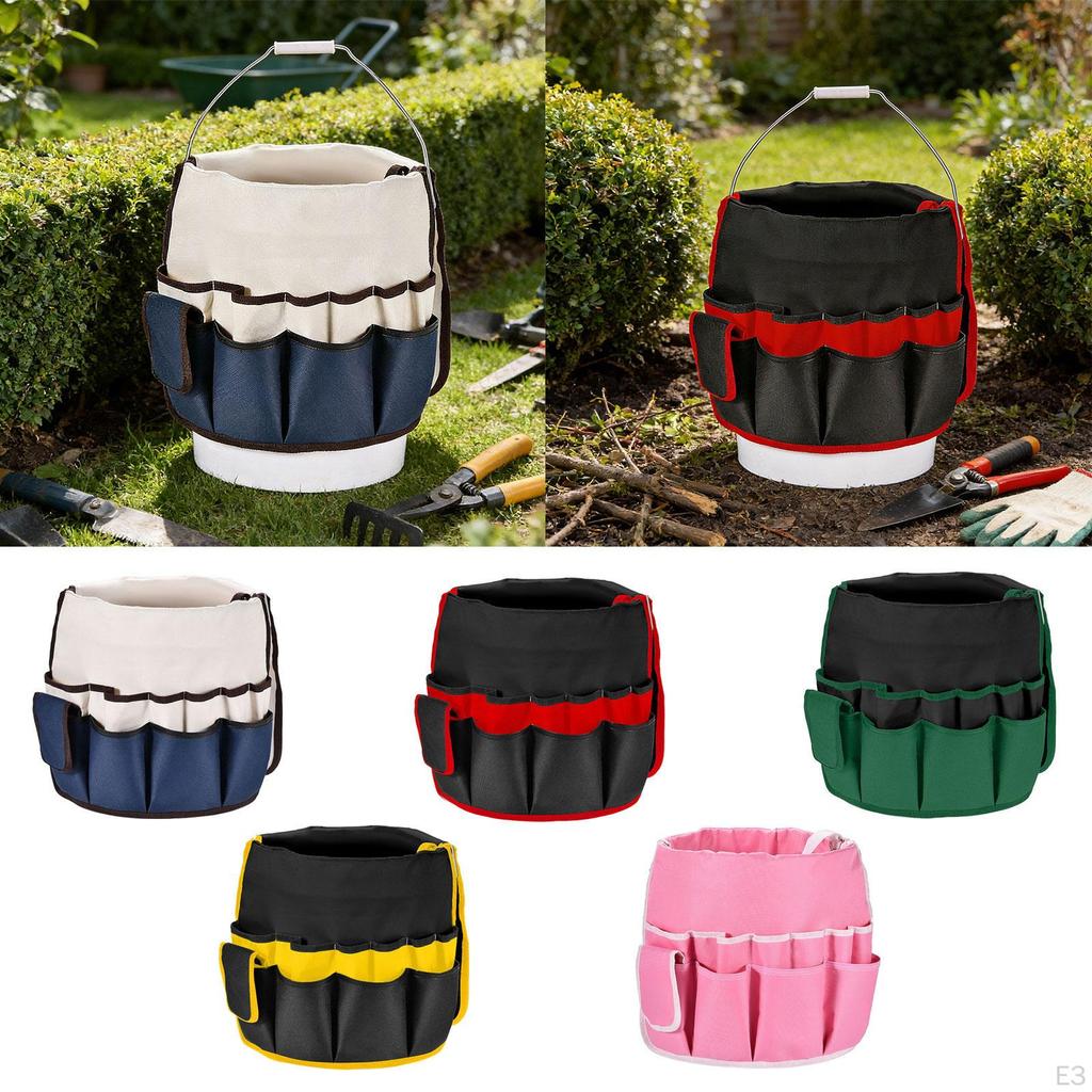 Bucket Bag for Garden Tools, Tool Organizer, Carrier, Storage Hammers