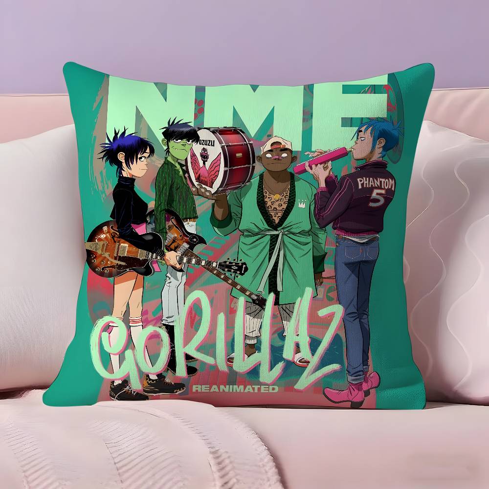 

Музыкальные принты G-Gorillaz Наволочка Наволочка Ультрамягкая Приятная к коже Ткань Облачный комфорт и Скрытая молния 12x12Inch