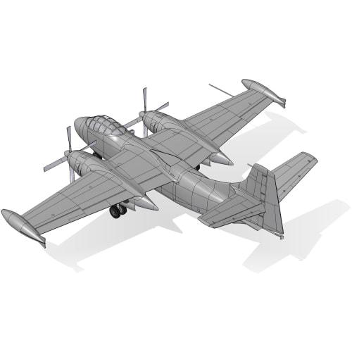 Roden 1/72 Scale US Navy North American AJ-1 Savage Carrier-Based Attack Aircraft with Nuclear Bomb, Plastic Model Kit RE72063, Molded in Color