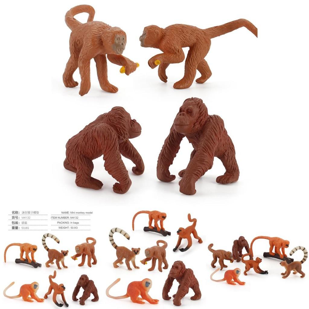 Realistic Pvc Mini Monkey Model Lifelong Figurine Perfect For Collectors Home Decor