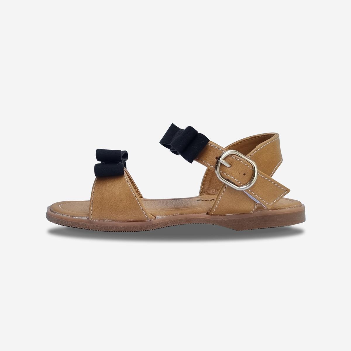 

[BABYZZAM] Girls double ribbon sandals black, C106, 7000008845, Popular Korean Shoes 160