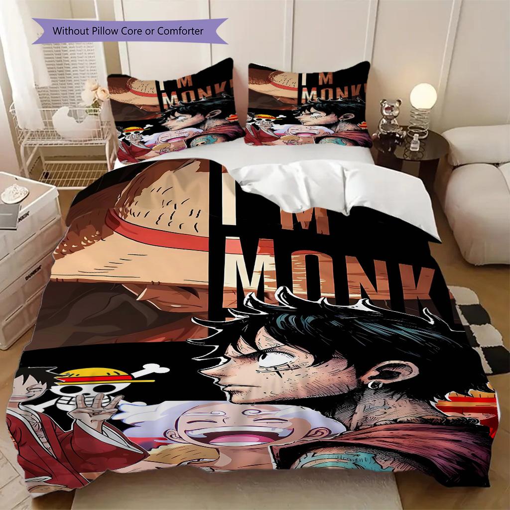 Monkey D. Luffy Soft Comfortable Duvet Cover, Children's Bedding Set Gift, Various Sizes Available LXR158