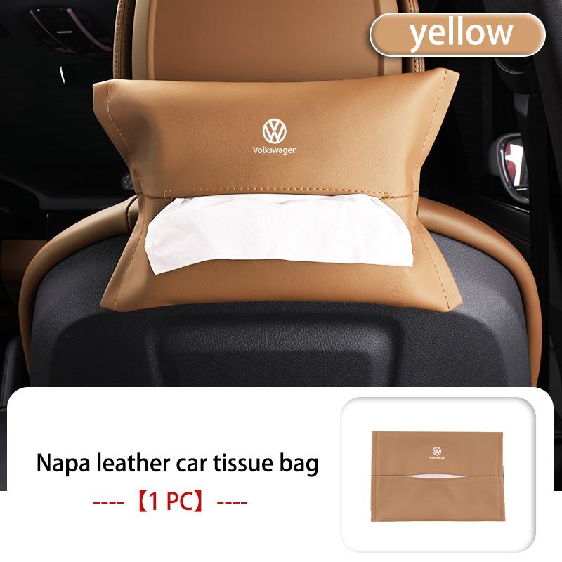 TMBCU1 Car Tissue Box Backrest Armrest Box Sun Visor Paper Bag For Volkswagen VW Scirocco Passat Polo B5 B6 B7 CC Tiguan Sharan Touran
