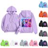 Kids Fashion Women's Lightweight Long Sleeve Zipper Hoodie Printed Hoodie With Pockets