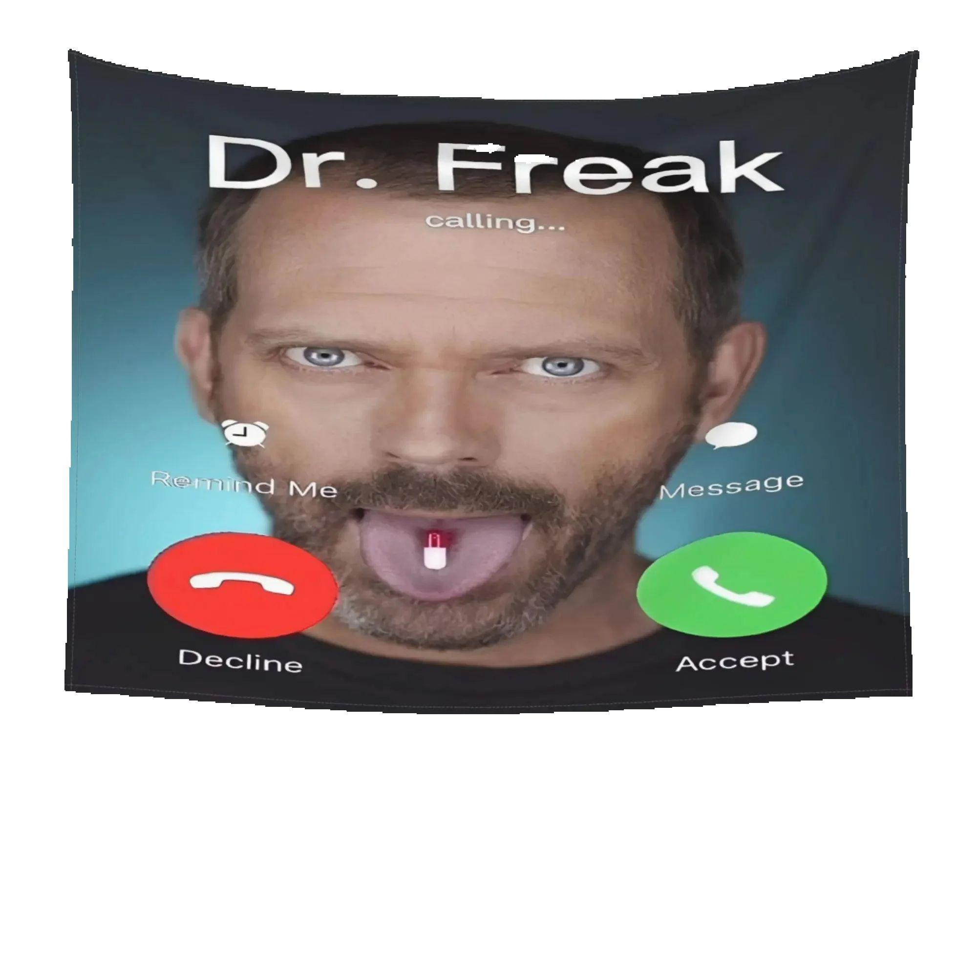 

Dr Freak House MD Tapestry Vibrant Polyester Wall Hanging with Playful Design Ideal for Bedroom Dorm Home Office Decor 74x94cm(29x37in)