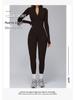 Plush Zipper Jumpsuit - Warm, Slimming, Long Sleeve Sportswear for Winter & Autumn