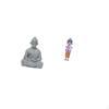 Buddha Monkey Figurine Sculpture Resin Asian Kabuki Geisha Doll Japanese Kimono Collectible