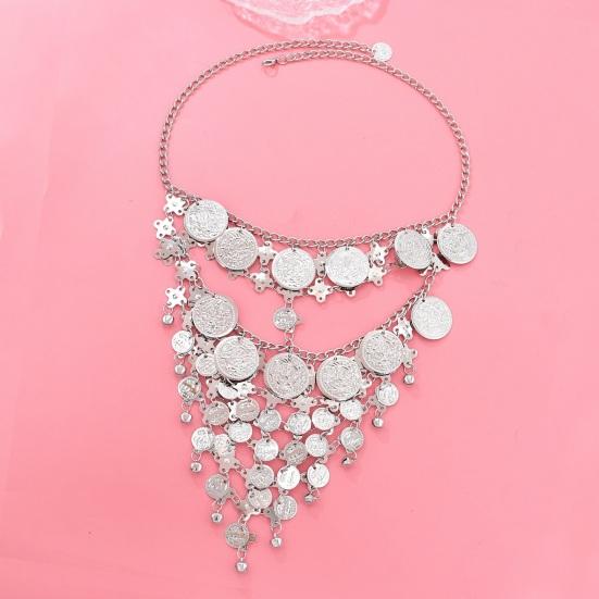 Belly Dance Metal Coins Tassel Face Chain Women Masquerade Cosplay
