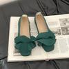 Soft sole comfortable knitted ruffle edge women's shoes summer new elegant flat sole single shoes grandma shoes