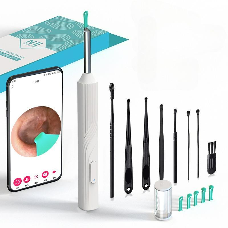 Wireless WiFi Earpick Otoscope Camera Borescope with Luminous Ear Wax Cleaning Tooth Oral Inspection Health Care Ear Cleaner