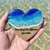 Ocean Pocket Heart, Ocean-inspired Decoration, Heart-shaped Stone, Smooth Decorative Souvenir, Commemorative Gift
