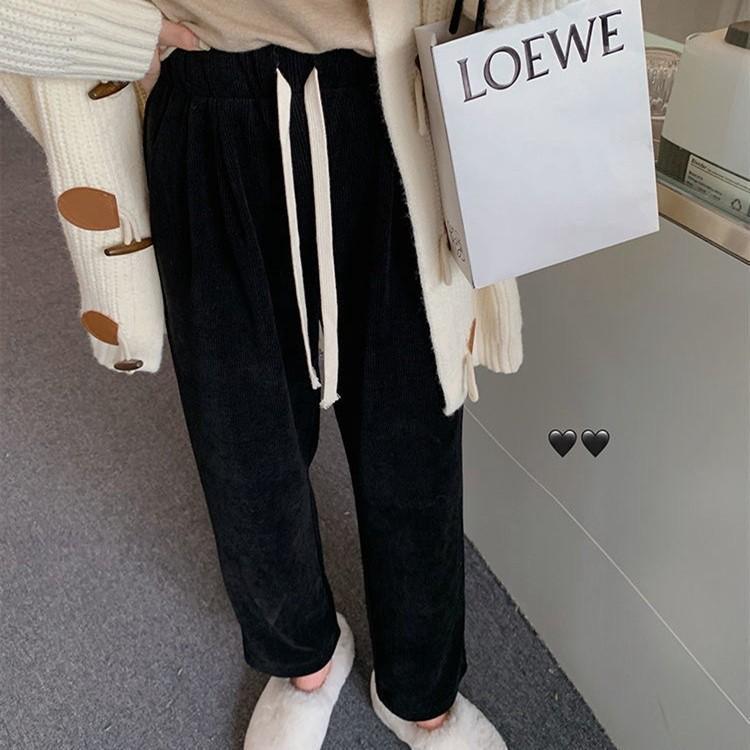 Wide Leg Pants For Women With Plush Fleece And High Waist For Autumn Winter Casual Wear