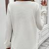 Felpa Oversize da Donna Autunno Inverno 2025 Colore Unico Girocollo Manica Lunga Chic Casual
