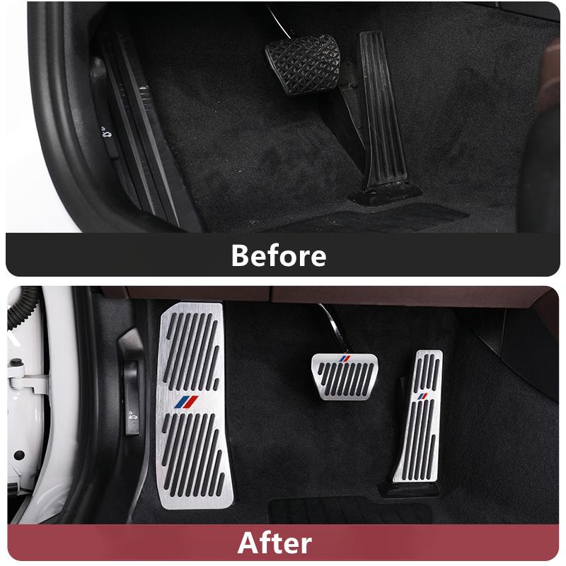 BBJO7 Car Accelerator Brake Pedal Protection Decoration Cover Accessories For BMW X1 X2 X3 X4 X5 X6 X7 3 4 5 6 7 Series F15 E70 E90