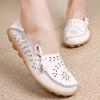 Fashion Sizes 34-44 Genuine Leather Flat Shoes Women Fashion Casual Nurse Shoes Hollow Soft Sole Non Slip Women's Shoes  Zapatos Mujer