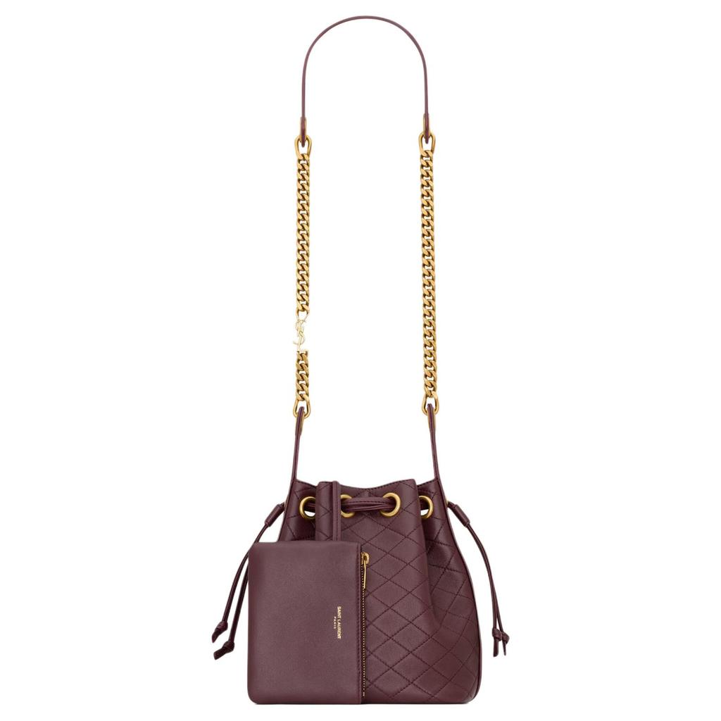 Saint Laurent Cassandre Beuteltasche aus Lammleder Hot Wine Damen Taschen Rot 840886-1EL07-6195