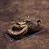 Brass Domineering Bear Buckle Car Keychain Creative Retro Chinese Style Male Trend Motorcycle Personality Keychain Circle