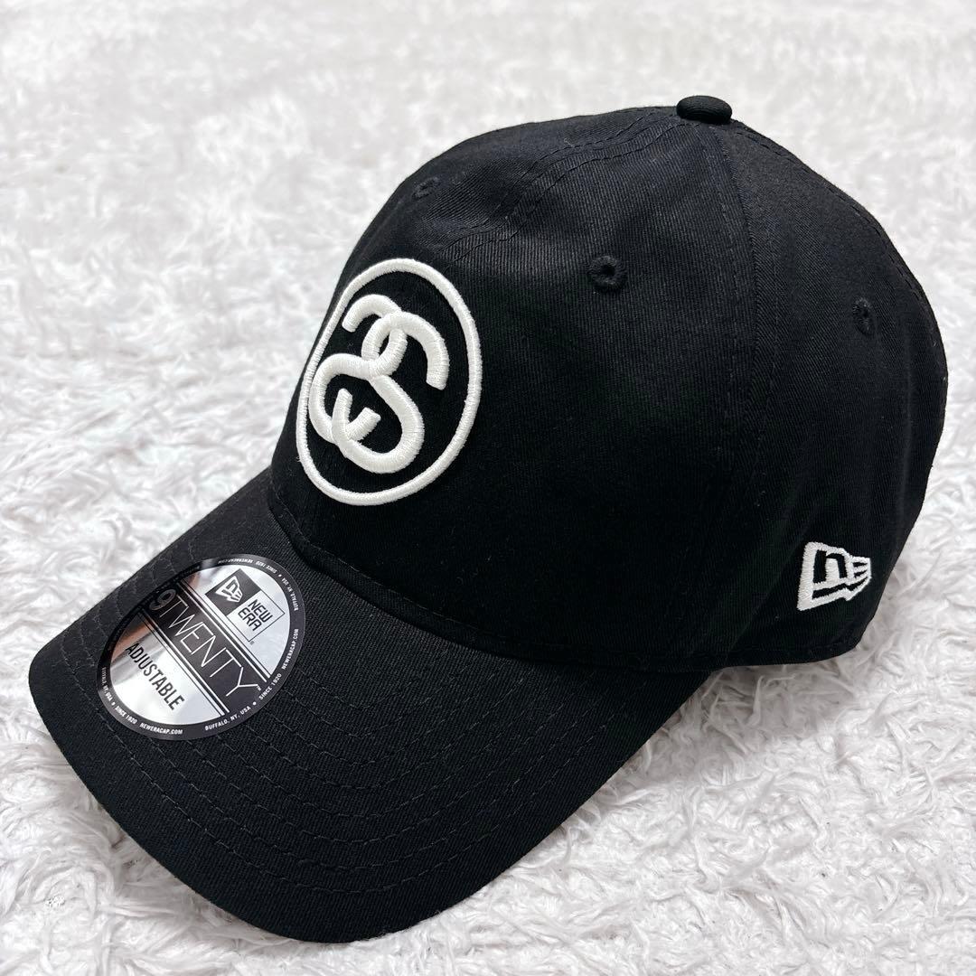 Used Very beautiful item Stussy x New Era 9TWENTY Cap SS Link Black