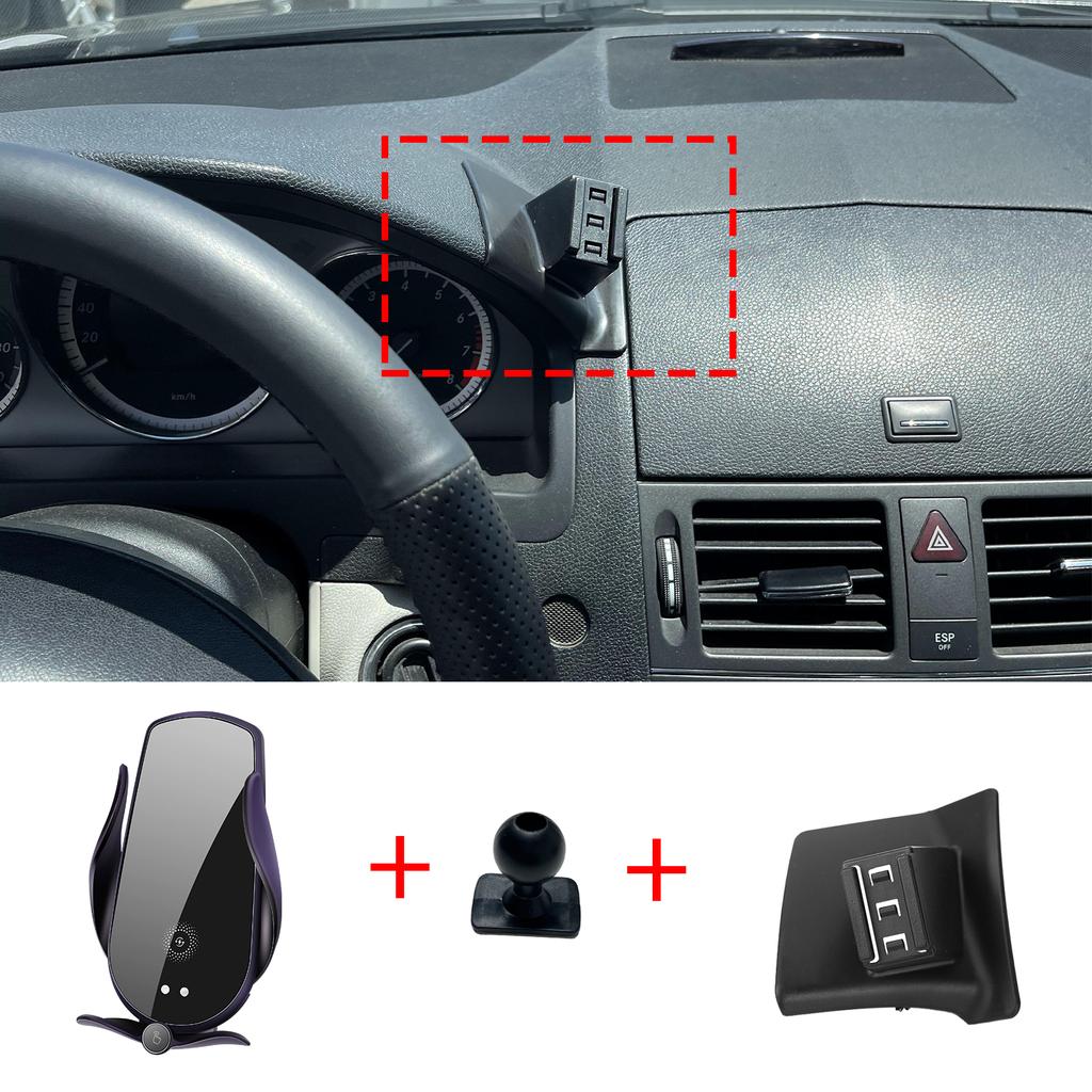 Car Mobile Phone Holder for Mercedes Benz C Class W204 2008 ~ 2010 C200 C260 C300 Navigation Stand Auto Accessories GPS Bracket