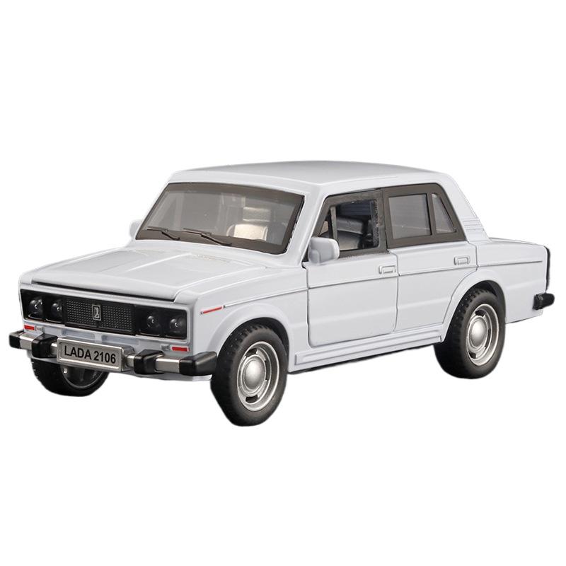 

1/32 LADA 2106 литая модель автомобиля металлическая машина с открывающейся дверью и функцией инерционного механизма музыкальная подсветка детские подарочные игрушки белый