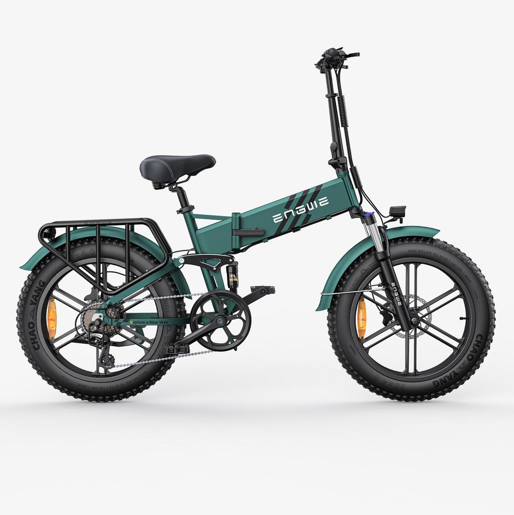 ENGWE ENGINE PRO 2.0 Folding Adult Aluminum Alloy Electric Bike 750W Motor 52V16Ah Battery 20 Inch All-Terrain Snow Tires E-Mountain Bike With TowSeat
