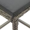 3 Piece Outdoor Bar Set Gray Solid Acacia Wood and Poly Rattan