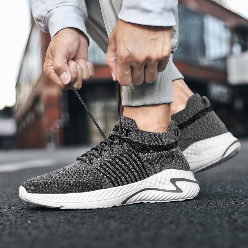 Frühling und Sommer neue lässige Fly-Knit Laufschuhe Paarschuhe Herren- und Damenschuhe Low-Top Sportschuhe einfache Freizeitschuhe