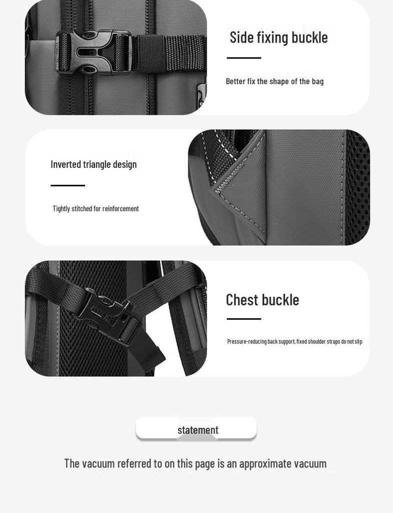 Men's Premium Business Travel Waterproof Backpack with Vacuum Compression