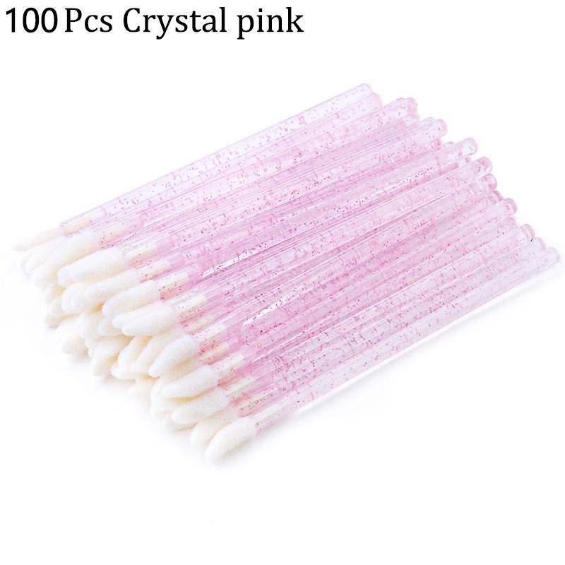 50Pcs Disposable Crystal Eyelash Brush Lashes Micro Lip Brushes Supplies Applicator Cleaner Beauty Eyelash Extension Tools